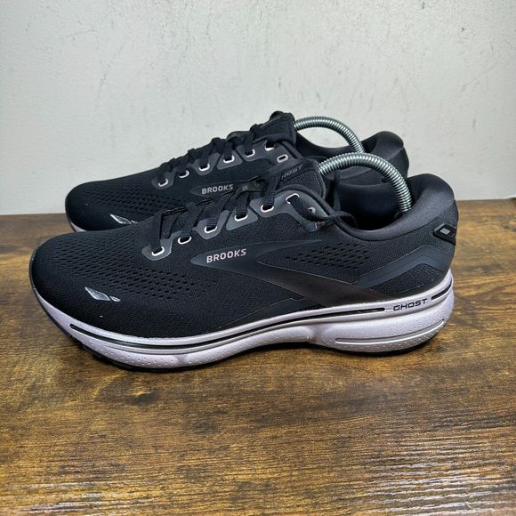 Brooks Ghost 15 Black Pink Rose Athletic Shoes Sneakers Women's Size 12 D - Picture 3 of 8